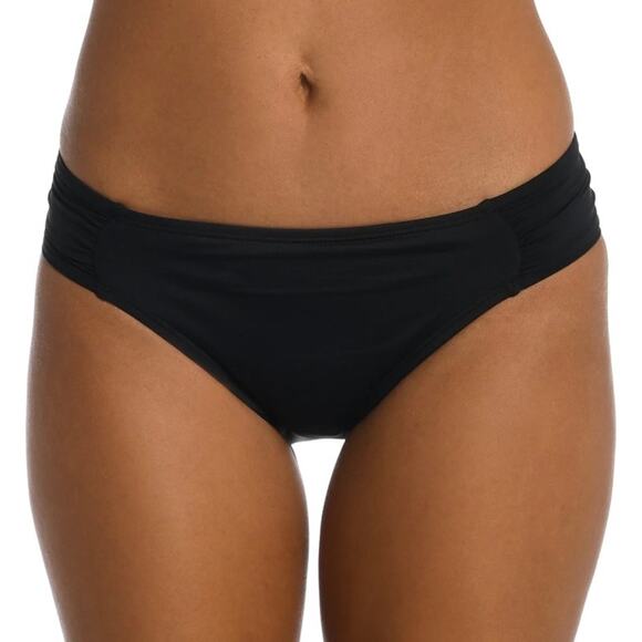 La Blanca Island Goddess Hipster Bikini Bottom 16 Black - Picture 1 of 5